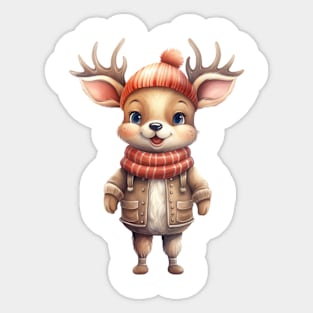 Santa Reindeer Sticker